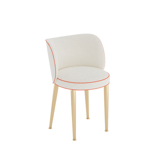 Popsicle Dining Chair - Elegant Light Cream Boucle Design