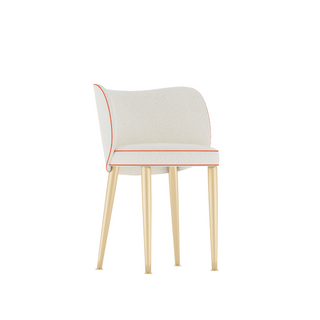 Popsicle Dining Chair - Elegant Light Cream Boucle Design
