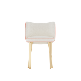 Popsicle Dining Chair - Elegant Light Cream Boucle Design