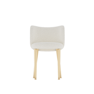 Popsicle Dining Chair - Elegant Light Cream Boucle Design