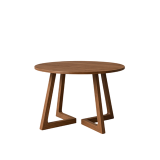 Augusta Circular Dining Table - Elegant Walnut Finish for Modern Dining