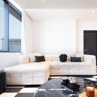 Black Tie L-Shape Sofa - Modern Luxury for Your Home