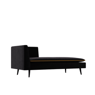 Black Tie Chaise and Cushion - Stylish Comfort for Your Home