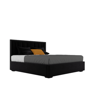 Black Tie Bed - Luxurious Velvet Elegance for Your Bedroom