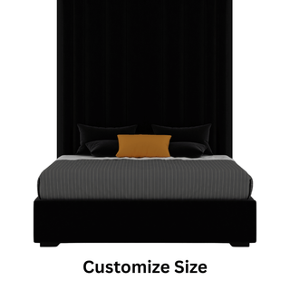 Black Tie Bed - Luxurious Velvet Elegance for Your Bedroom