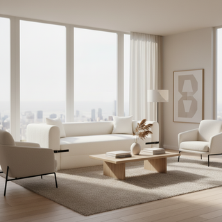 Popsicle Sofa Bed - Versatile Light Cream Boucle Design