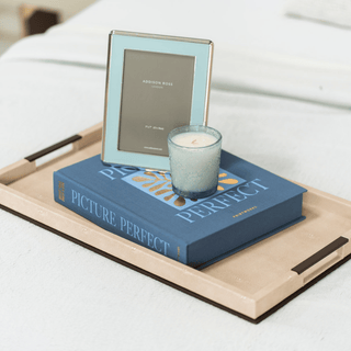 Powder Blue Enamel Frame – Silver Edge Photo Frame
