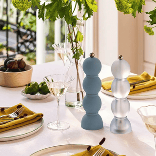 Scandi Bobbin Salt & Pepper Mill – Chambray Acrylic