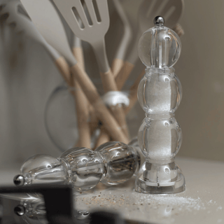 Icy Bobbin Salt & Pepper Mill – Clear Acrylic