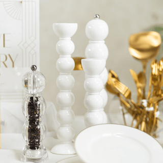 Icy Bobbin Salt & Pepper Mill – Clear Acrylic