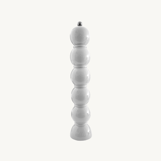 Grande Bobbin Salt & Pepper Mill – White Lacquered