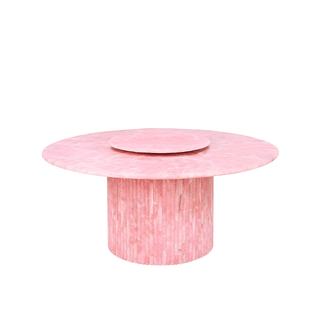 Popsicle Pink Onyx Marble Dining Table - An Elegant Centerpiece