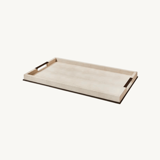 Sophie Paterson Faux Shagreen Tray – Large Ecru