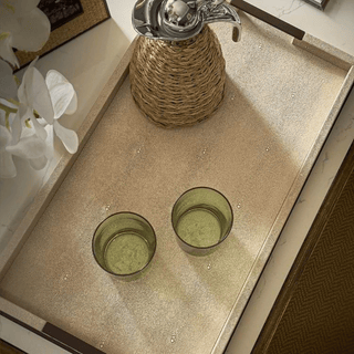 Sophie Paterson Faux Shagreen Tray – Large Ecru